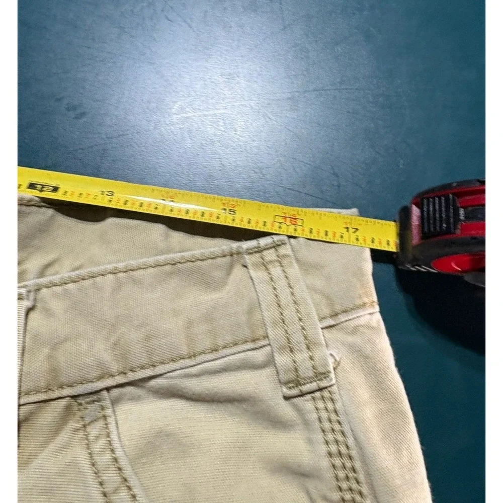 Carhartt Relaxed‎ Fit Cotton Canvas Cargo Shorts Mens 34 White Faded Pockets